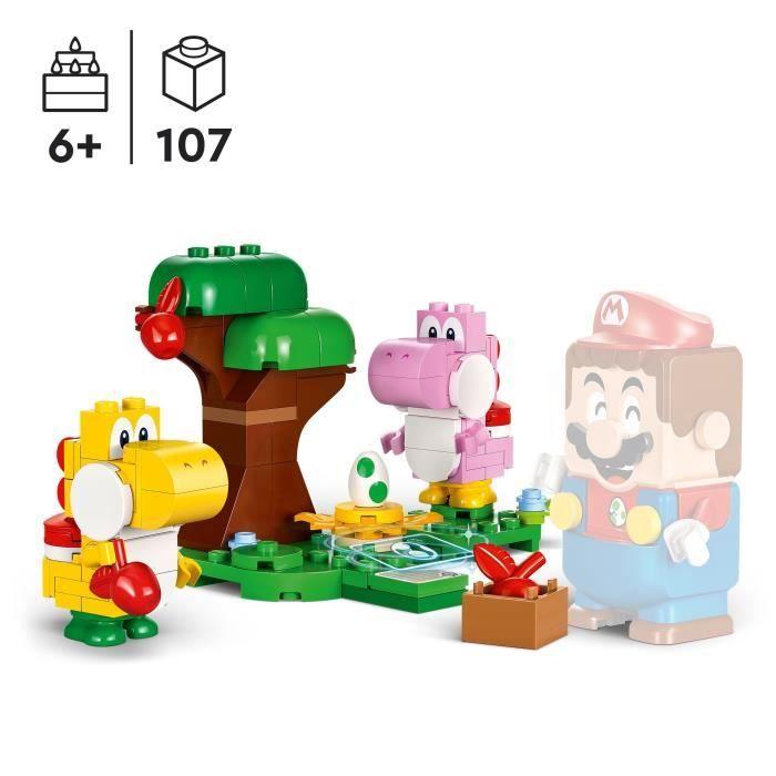 LEGO® 71428 Super Mario Ensemble d'Extension Forêt de Yoshi, Jouet pour Enfants avec 2 Figurines Yoshi