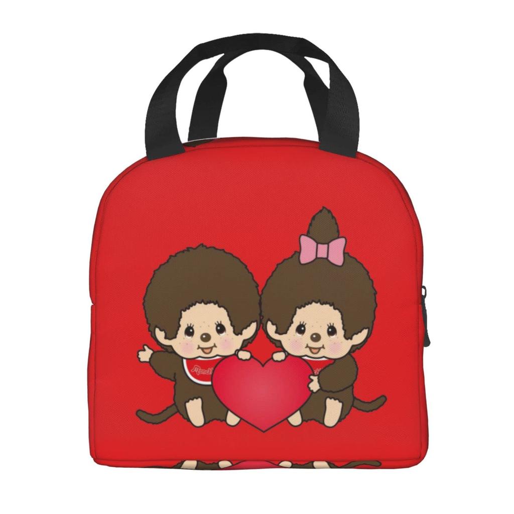 Monchhichi Cooled Lunch Lunch Thermal Cooler Lunch Soft Cooler Bag Bag, Black, Box, Insulation, Bag, Zippered, Compact, Bag, Bag, Tote/Eco