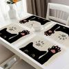Peeking Black Cat Paw Placemats Cute Kitty Table Decor Minimalist Sideboard Display Modern Casual Dining Table Gift
