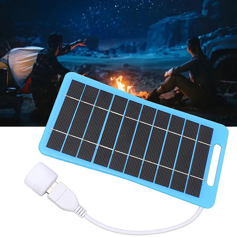 Portable Camping Power Panel For Mobile Phone 5V/5W Small Solar Panel With USB DIY Monocrystalline Silicon Solar Cell Waterproof