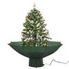 VidaXL Snowy Christmas Tree with Umbrella Base Artificial Christmas Tree Tree Christmas Decoration Living Room Sitting Room 284331