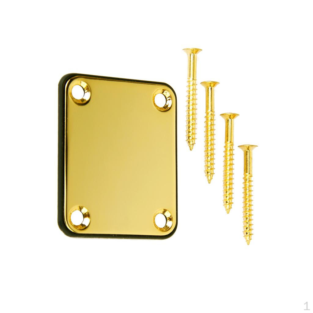 

Gold Neck Plate w/ Screws For Electric Guitar