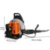 EB650 Leaf Vacuum Two-Stroke Gas Blower 63CC 665CFM Backpack Snow Blower Park Deciduous Road Dust Removal Wind Fire Extinguisher