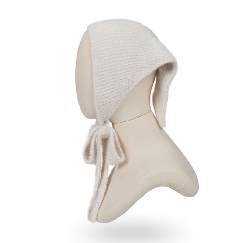 VARZAR VAZAL LABEL KNIT BANDANA CREAM