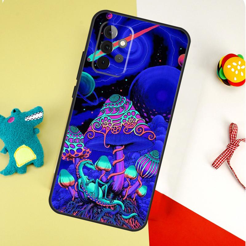Trippy Mushroom Psychedelic Art For Samsung Galaxy A53 A33 A13 A54 A34 A14 A55 A35 A15 A05 A06 A16 A22 A32 A52 Phone Case