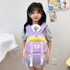 Trendy Color Block Large Capacity Backpack For Boys And Girls Perfect For Kindergarten
