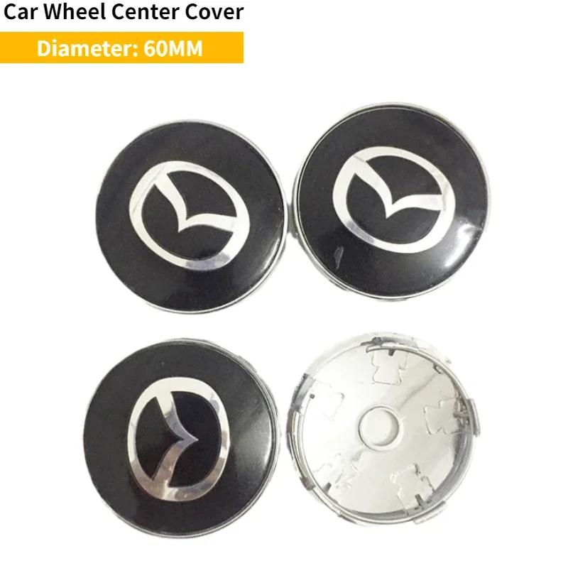 52/56/60mm Car Tire Center Hub Caps Emblem Covers for Mazda Atenza MX3 CX3 CX5 2 3 6 323 626 RX8 RX7 Protege Axela Speed