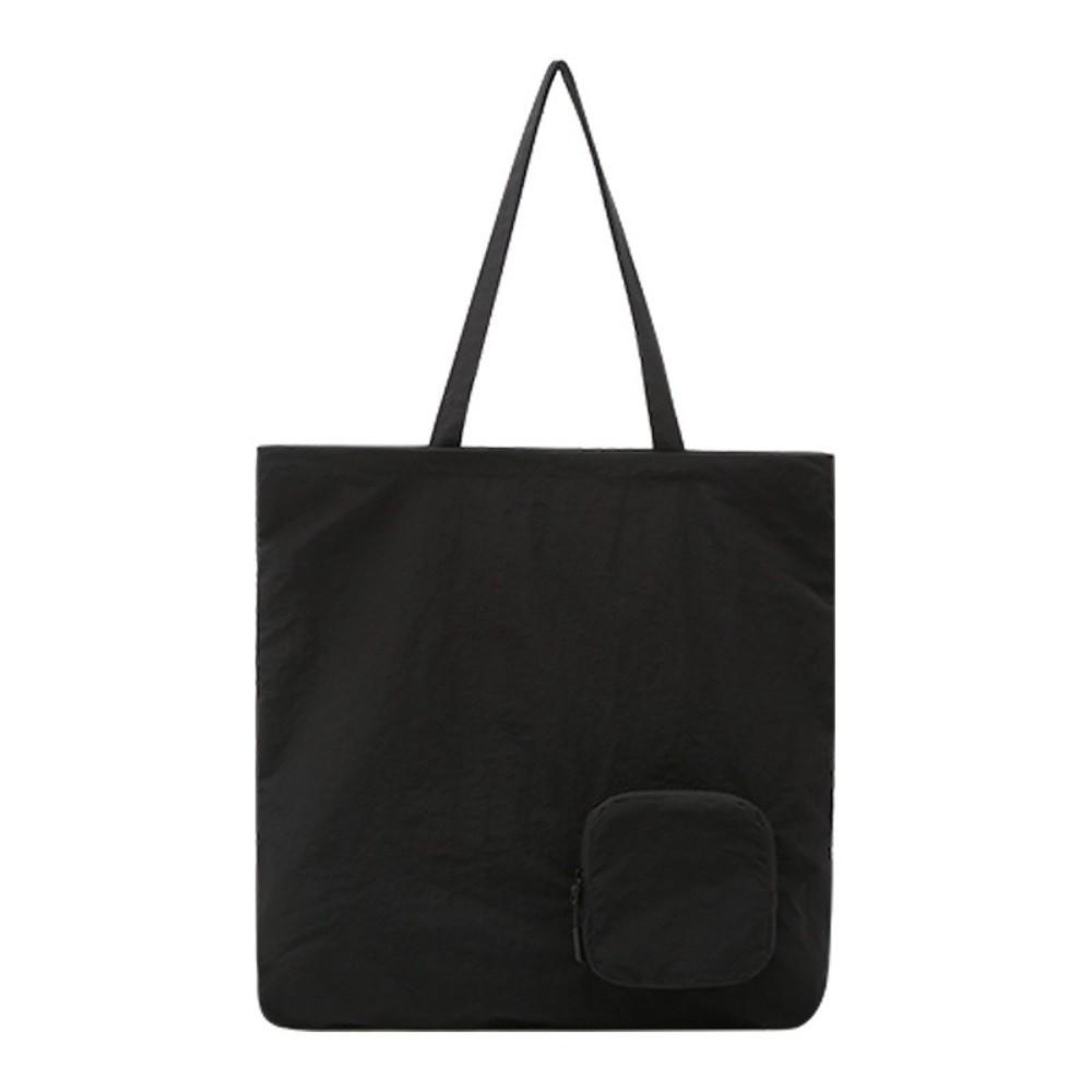 Portable Nylon Shoulder Bag Large Capacity Foldable Tote Bag Travel Storage Handbag  Daily Use