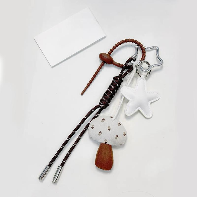 Yogodlns Handgefertigter Anhänger für gewebte Nylonseiltasche, niedliche Bonbonfarbe, modischer Rucksack, Handtasche, hängende Taschen, Accessoires