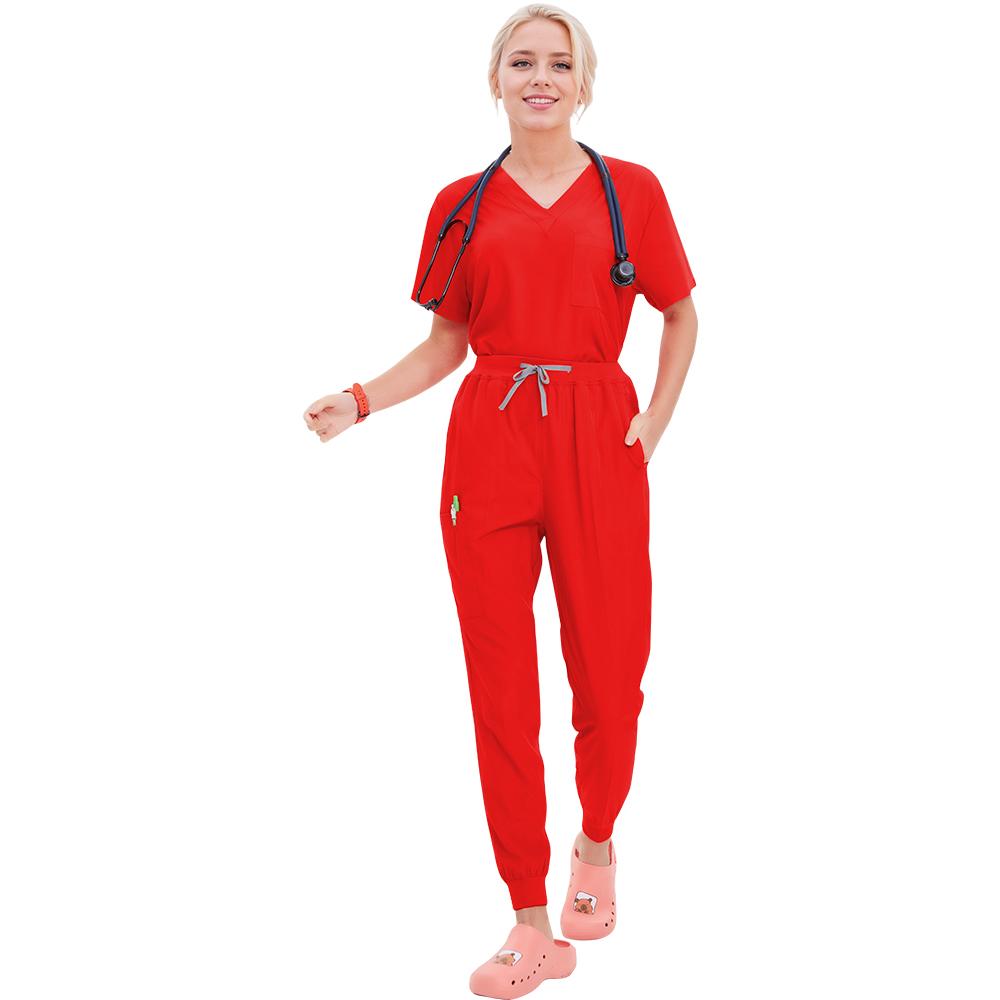 Summer Medical Scrubs Hospital Uniforms Doctor Nurse Workwear 4-way Stretch Pet Clinic Nursing Suits Dentist Working Clothes S21
