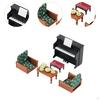 1:12 Maßstab Puppenhaus Klavier Sofa Couchtisch Lebensszene DIY Modell Zubehör Miniatur
