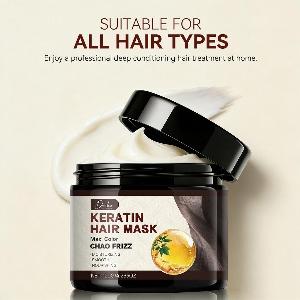 Keratin Hair Mask-Deep Conditioning For Hair-Moisturizing, Smooth And Nourishing-Prevent Future Breakage-Suitable For All Hair Types, 120g