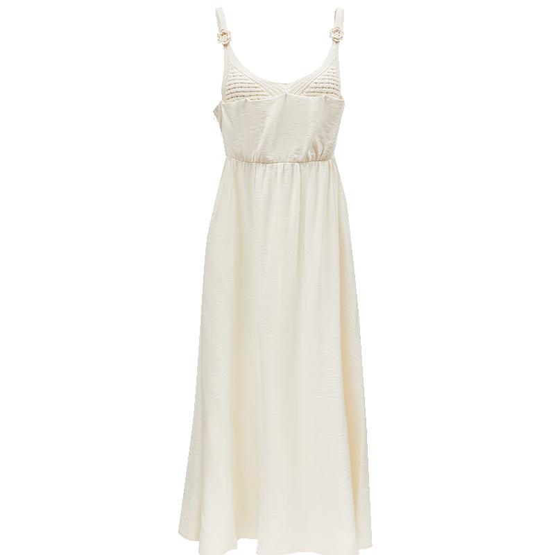 ONLY 2024 Summer Elegant Paneled V-neck Midi Slip Dress