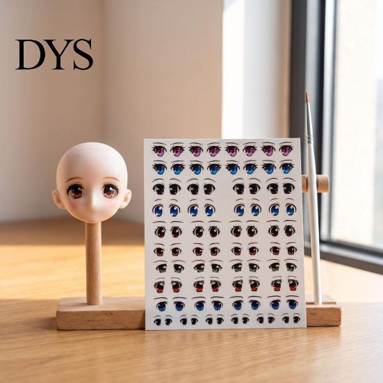 DIY Soft Clay Craft Supplies Eye Stickers for Dolls, Water Transfer Decals, Multi Size Anime Decorative Crafts Realistic Colorful Eyes Crafting