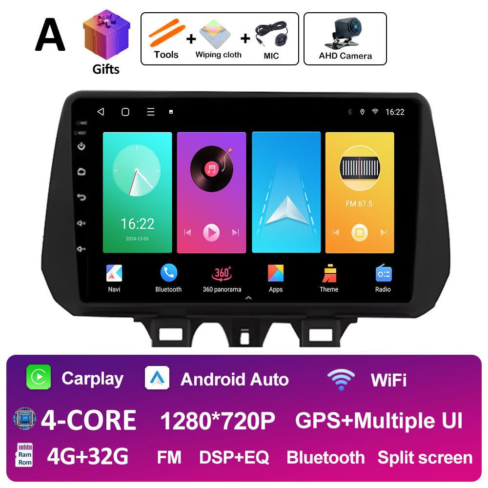 GPS Navigation Car Video For Hyundai TUCSON 2019 2020 2021 Radio Player Autoradio Bluetooth Cooling Fan QLED IPS Screen No 2 Din