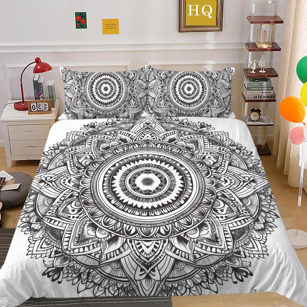 Luxus Datura Bettbezug Set Bettwäschebezug Anzug Polyester Heim Bettwäsche Set Doppelbett Schlafzimmer Dekor