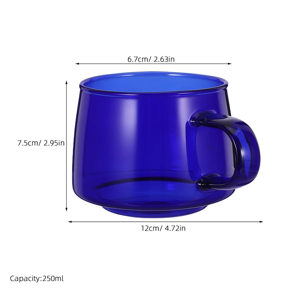 Glas Espresso Tasse Henkel 250ml Klar Borosilikat Große Glas Tasse Heißgetränke Latte Tee Kaffee Tasse Dekorative Getränke Glasware