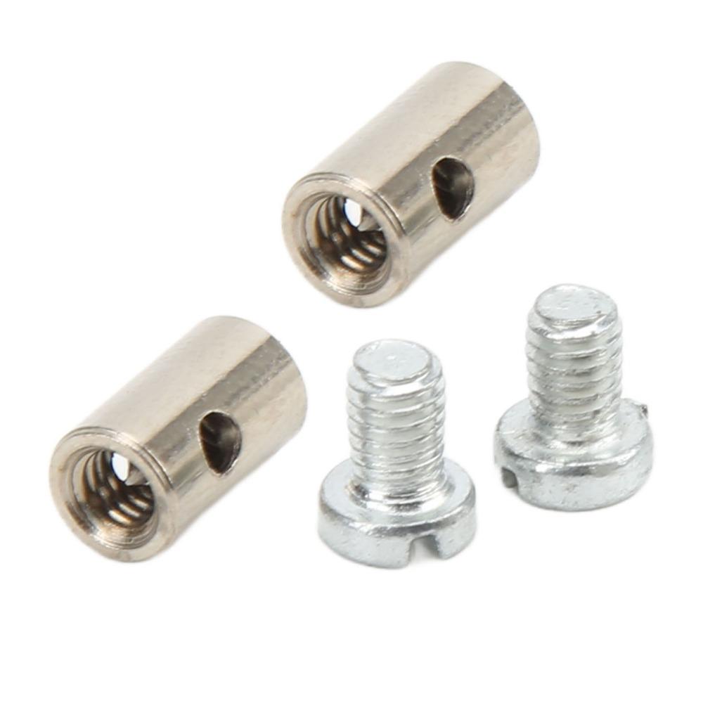 Solderless Design Solderless Cable Nipple 6mm/0.2in Diameter Metal Cable Stop  For Bicycle