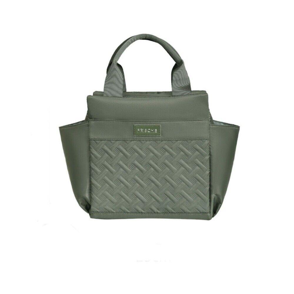

Handheld Polyester fiber Insulated Lunch Bag Reusable Large Capacity Picnic Bag Multifunctional Storage Lunchbox Bag Travel зелений