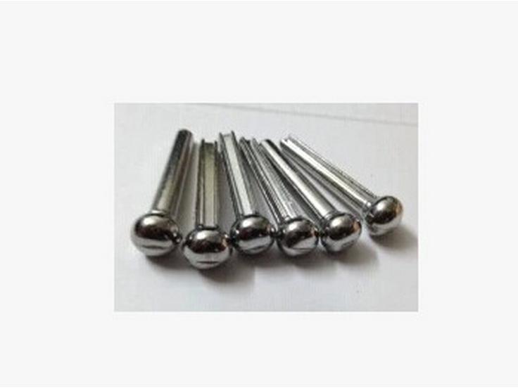 Silver Acoustic Guitar Brass String Pins and Fasteners Zinc Alloy