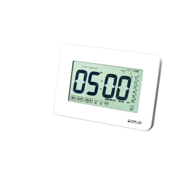 GRUS Desk Large Loud White GRS203 Clock, Screen, Timer, белый