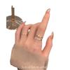 Elegant Double-Layer Zircon Cross Ring - Minimalist Open Design for Women