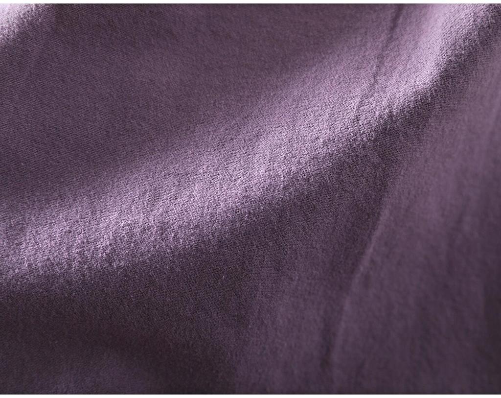 Women's Artistic Solid Purple Cotton Shirt - Spring 2026 Collection