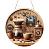Retro 2D Flat Hanging Wooden Sign Round Magical Cat Welcome Sign Door Hanging Pendant WC Garden Decoration Restaurant