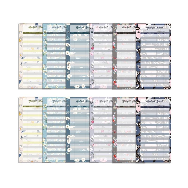 A5A6 Budget Planner with Loose-leaf Inner Pages, Zipper Pouch, Divider, 7-inch 6-hole Refills, and English Labels.