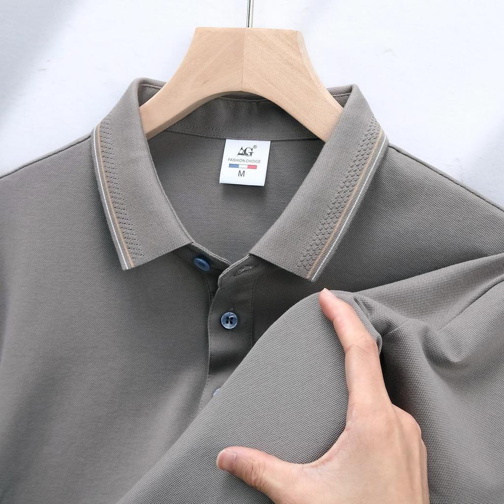 Custom Unisex 50s Sea Island Cotton Polo Shirt - Summer Style Short Sleeve Lapel T-shirt