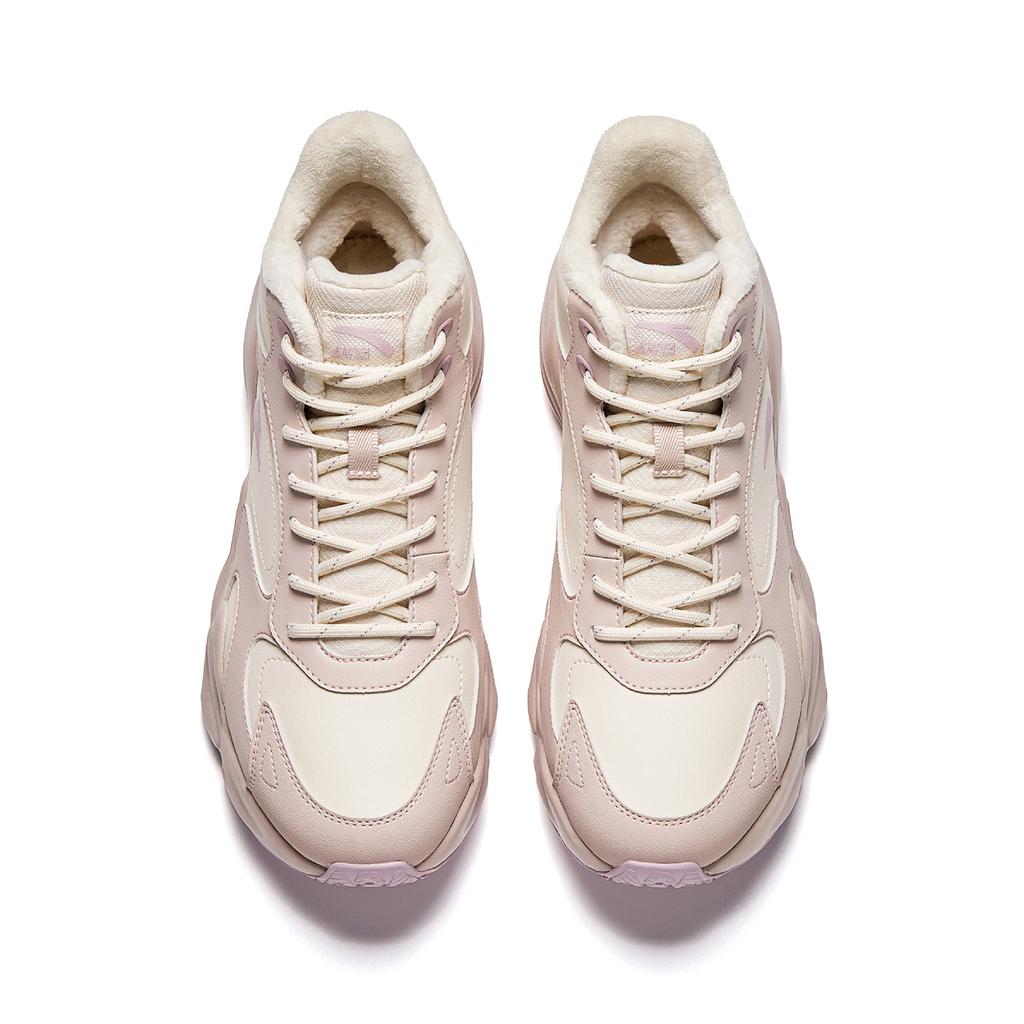 Anta Comfortable Fashion Versatile Shock Absorbing Wear Resistant Dad Shoes Women Sneakers Fish-Belly-White Lotus-Gray 922548923-1