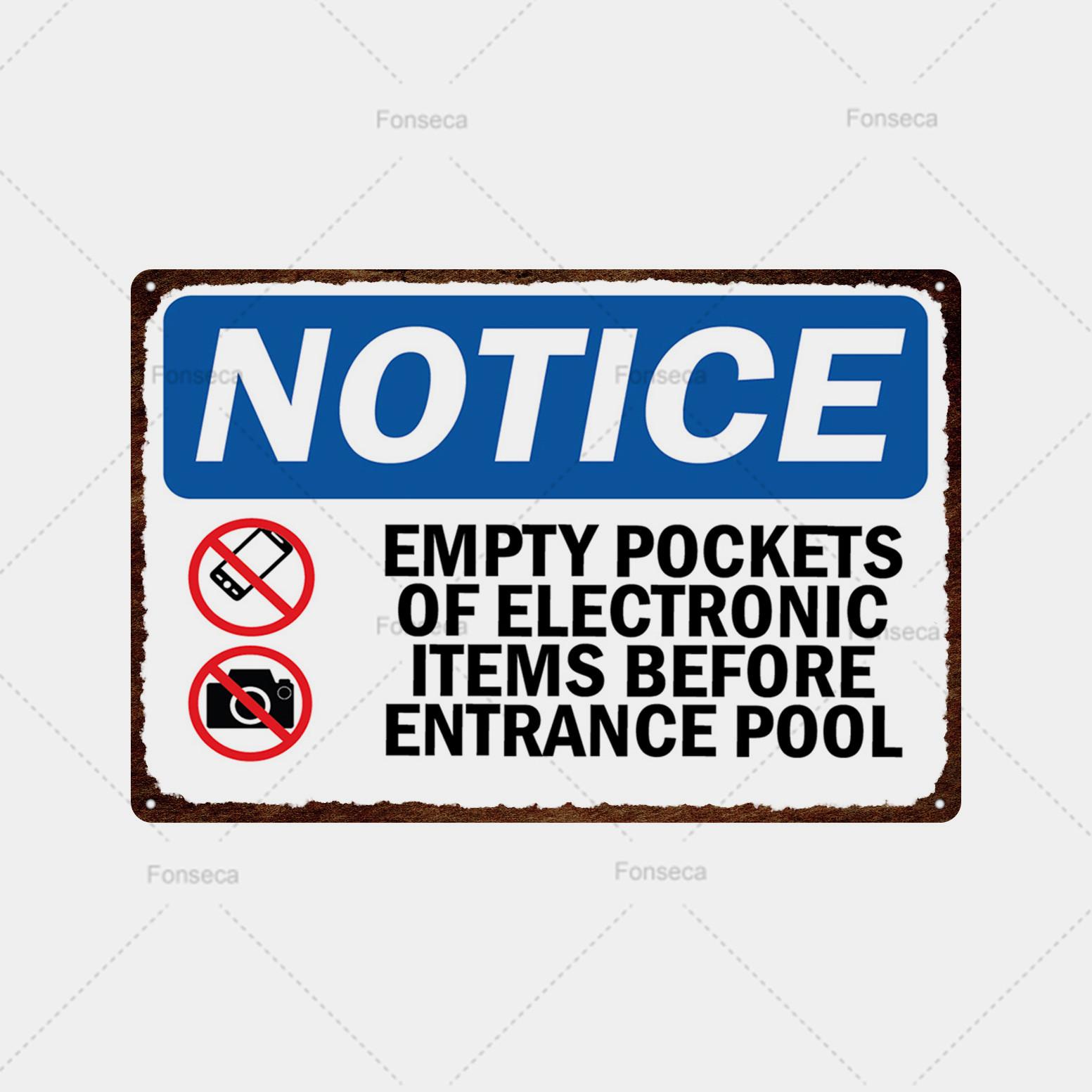 Mfoever Tin Sign Vintage Tin Warning Signs Metal Sign Plaque Metal Public Retro Wall Decor Garden Park Cave Metal Poster (as the picture,20x30cm)