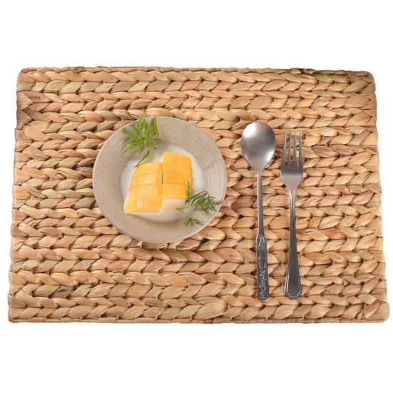 Tischset Verarbeitung Hitzebeständig Exquisite Rechteckform Vintage Geflochtenes Design Geschirrmatte