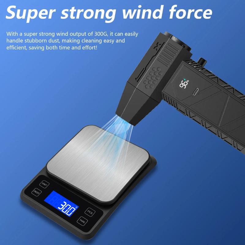 2026 New and Power 35000RPM  Air Blower Brushless Turbo Blower Jet Fan Vacuum with Replaceable Battery Led Light for Dust Removal Cleaning