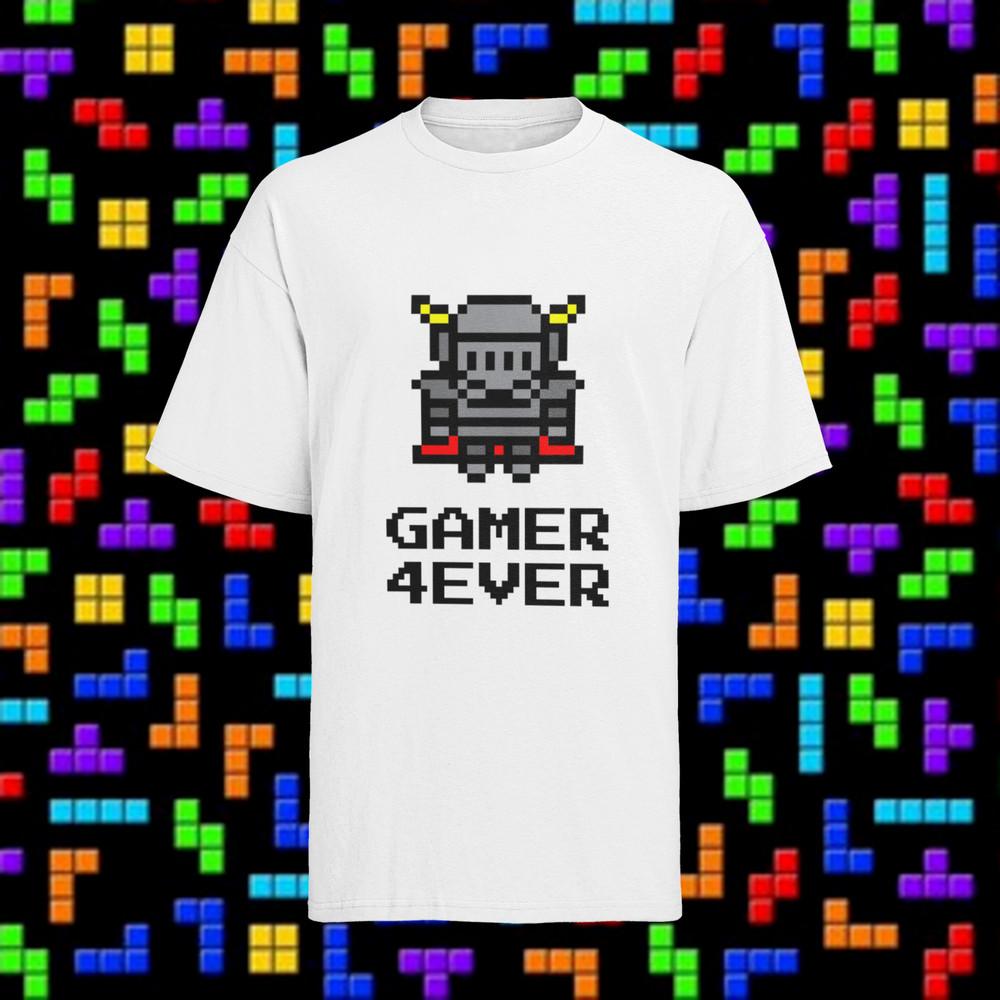 

Bio Herren T-Shirt Retro Gamer 4 ever Geek Nerd Konsole PC Pixel player one 4XL