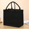 Leisure Thickened Handheld Canvas Tote Bag Black Three-dimensional Men and Women Large-capacity Simple Shopping Bag Handbags