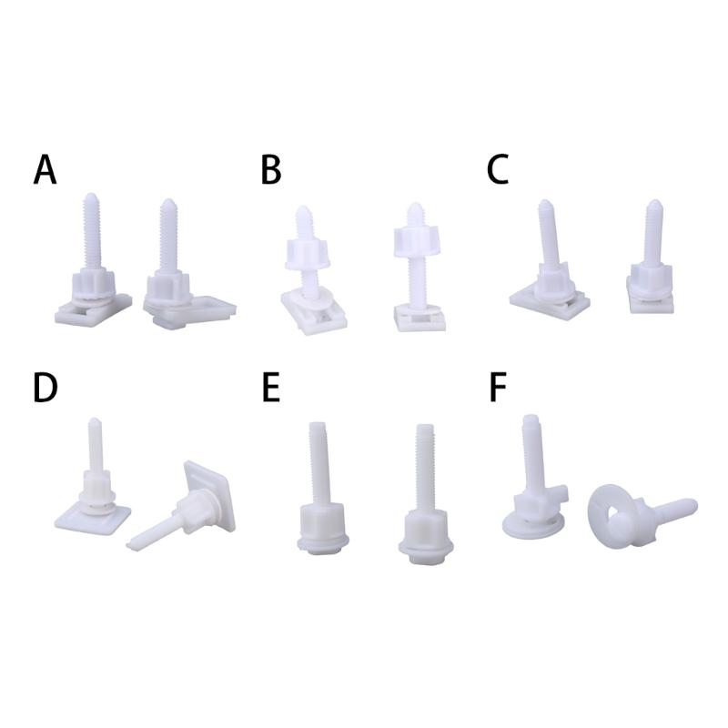 Bathroom Fixture Fasteners Convenient Toilet Cover Screw Bolts Toilet Lid Mounting Set Essential Toilet Installation Set