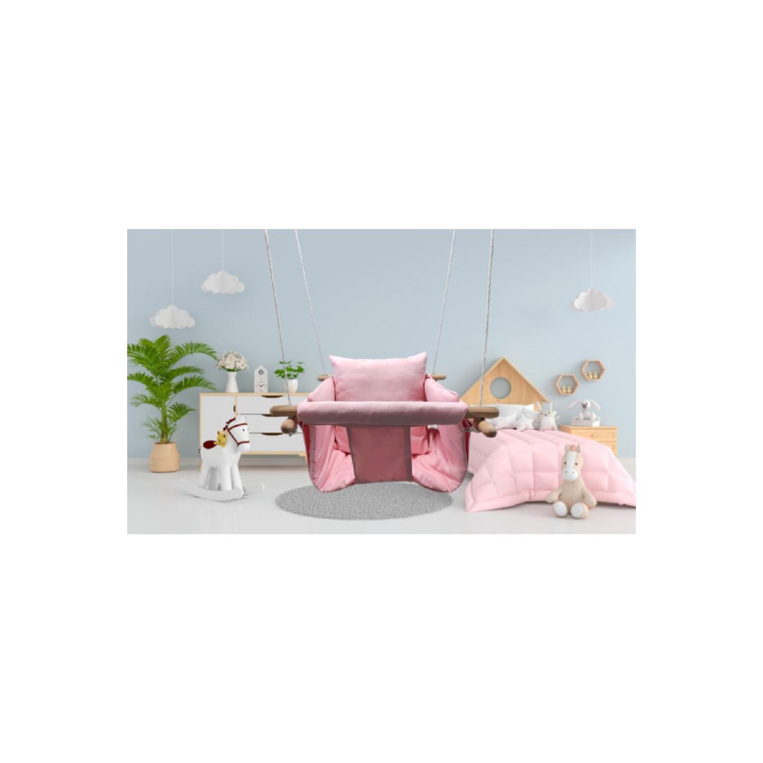 

Pink Baby Kids Garden Swing Hammock Ceiling Swing Home Swinging Swing Will Swing рожевий