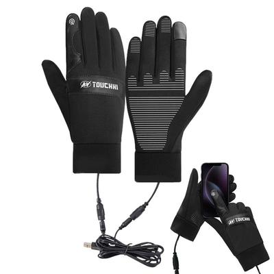 USB dotykové rukavice pro ženy muže zimní teplé elektricky vyhřívané rukavice vyhřívané motocyklové rukavice větruodolné vyhřívané rukavice