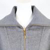 CELINE cashmere100 Triomphe Hardware Half-Zip Pullover tops 34 grayUsed