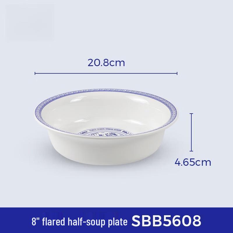 Wuhe Guochao Dragon Pattern Melamine Soup Plate