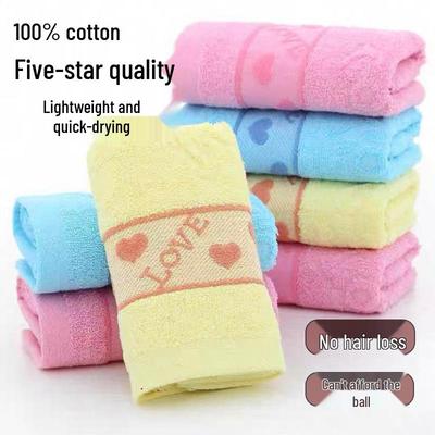Thickened Absorbent Lint-Free Pure Cotton Face Towel - Soft Washcloth for Daily Household Use