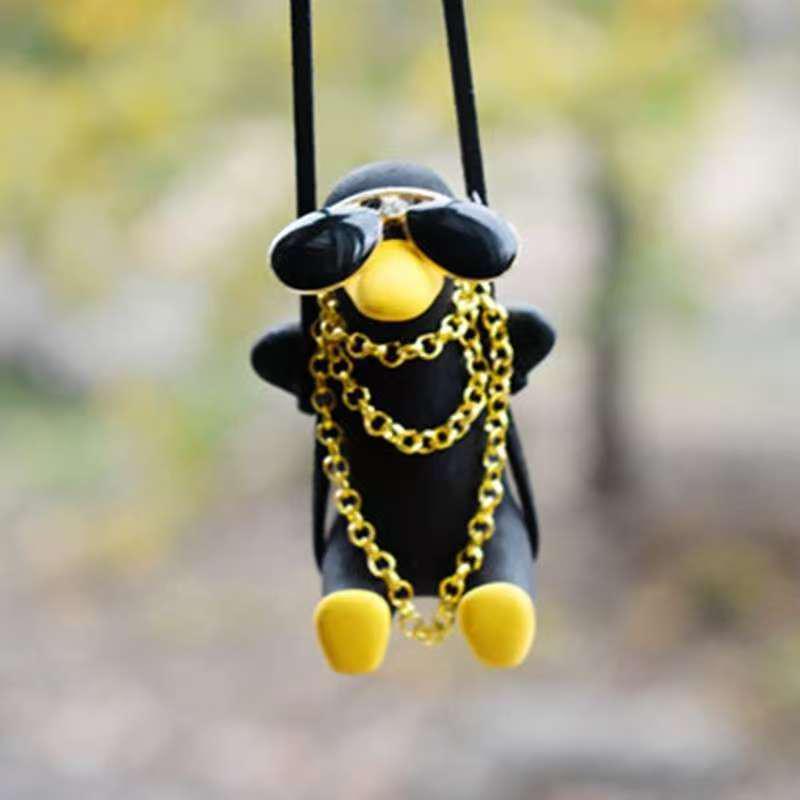 Cross-border Swing Duck Rearview Mirror Pendant - Car Decoration