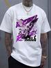 Combat Angel Graphic Print Short-Sleeve Luxury Cotton T-Shirt Summer Unisex Men's and Women's Casual Loose Fashion Trendy