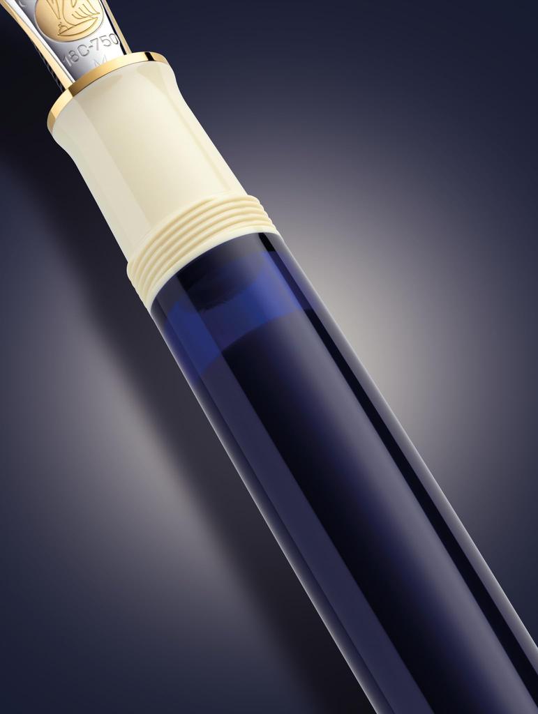 Pelikan Fountain Pen M Medium Nib Souveraen Cream Blue M800 Limited Edition Official Import