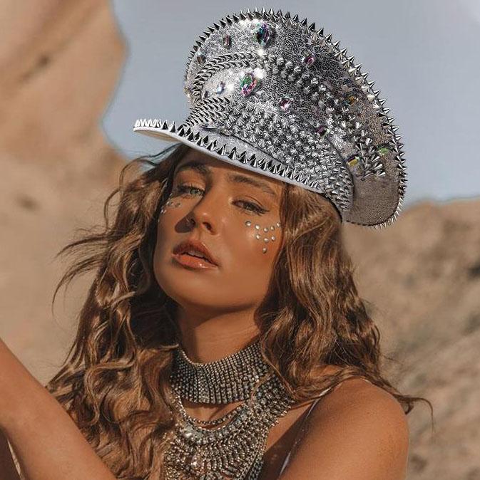 

3 цвета в стиле стимпанк, военная шляпа с шипами, кепка капитана для женщин и мужчин, шляпа сержанта, шляпа для девичника, праздничная шляпа на день рождения, шляпа