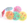 24PCS Summer Mixed Color Ornament Wedding Cocktail Decoration Mini Parasols Cake Topper Drinks Accessory Paper Umbrella Sticks