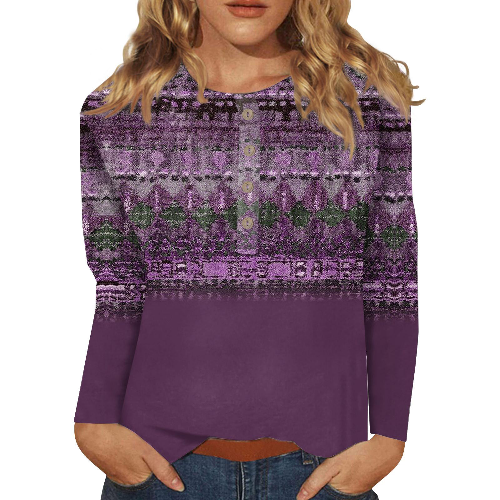 

Женские топы с воротником на пуговицах Женские блузки Женские повседневные топы с длинным рукавом и V-образным вырезом Модные рубашки с принтом Топы Футболки Пуловеры Топы XL