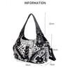 Vintage Leopardenmuster Tragetasche Große Kapazität Mehrere Taschen Vielseitig Schultertasche Umhängetasche Damen Nieten-Design Handtasche