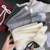Y2K Lace Up Leg Warmers Sweet Ballet Women's Plush Stockings Fashion Knit Banding Leggings  Winter
